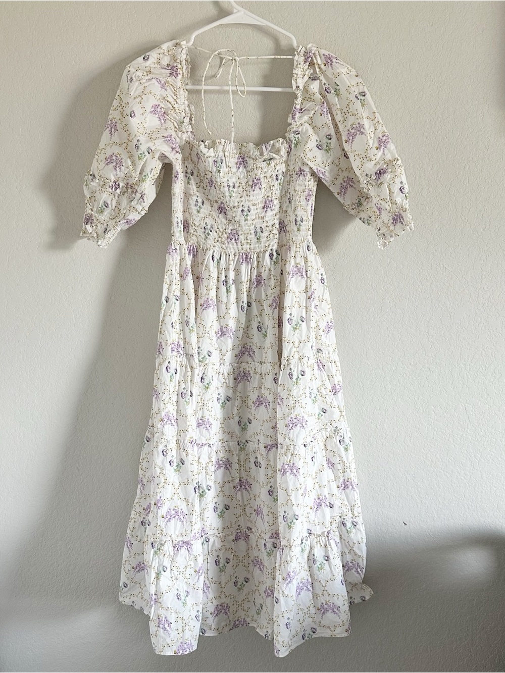 Hill House x Bridgerton x Phenomenal Nesli Nap Dress Whistledown Trellis Sz M - Picture 9 of 10